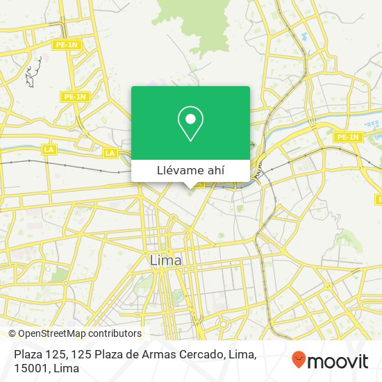Mapa de Plaza 125, 125 Plaza de Armas Cercado, Lima, 15001