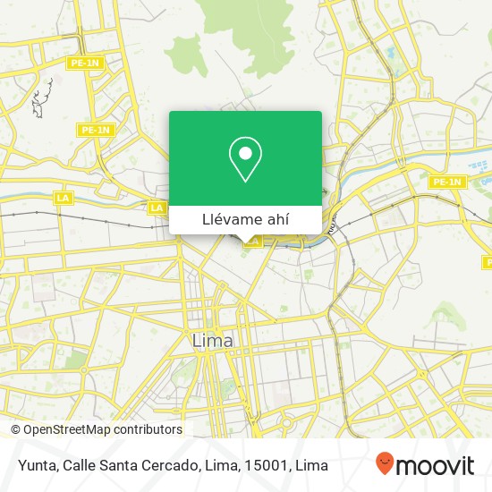 Mapa de Yunta, Calle Santa Cercado, Lima, 15001
