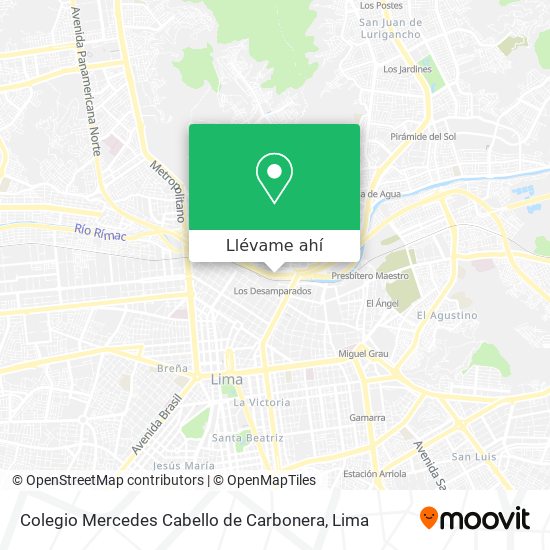 Mapa de Colegio Mercedes Cabello de Carbonera