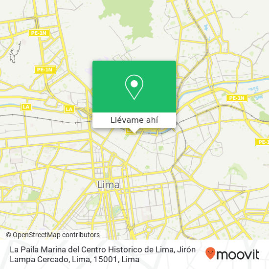 Mapa de La Paila Marina del Centro Historico de Lima, Jirón Lampa Cercado, Lima, 15001