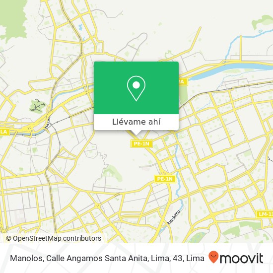 Mapa de Manolos, Calle Angamos Santa Anita, Lima, 43