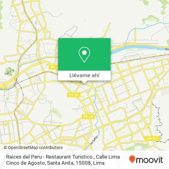 Mapa de Raices del Peru - Restaurant Turistico., Calle Lima Cinco de Agosto, Santa Anita, 15008