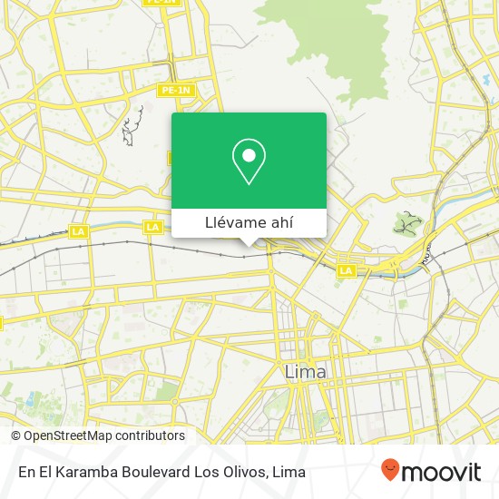 Mapa de En El Karamba Boulevard Los Olivos