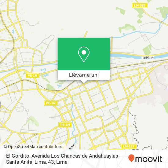Mapa de El Gordito, Avenida Los Chancas de Andahuaylas Santa Anita, Lima, 43