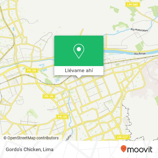 Mapa de Gordo's Chicken, Avenida Los Chancas de Andahuaylas Santa Anita, Lima, 43