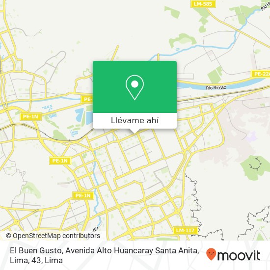 Mapa de El Buen Gusto, Avenida Alto Huancaray Santa Anita, Lima, 43