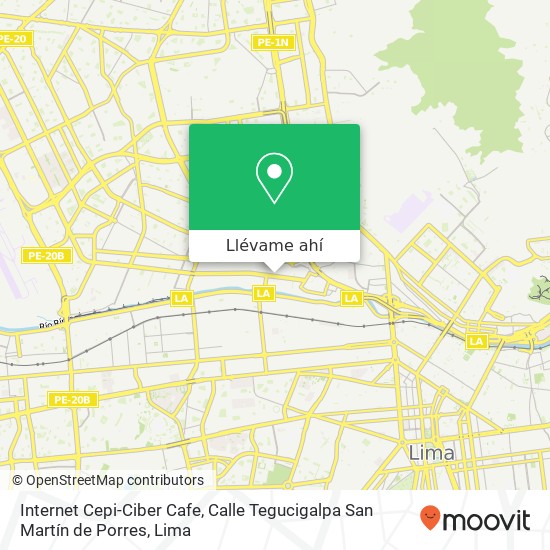 Mapa de Internet Cepi-Ciber Cafe, Calle Tegucigalpa San Martín de Porres