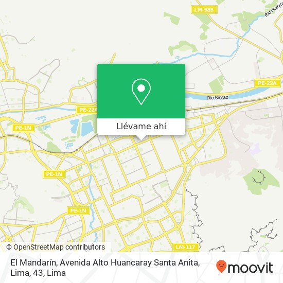 Mapa de El Mandarín, Avenida Alto Huancaray Santa Anita, Lima, 43