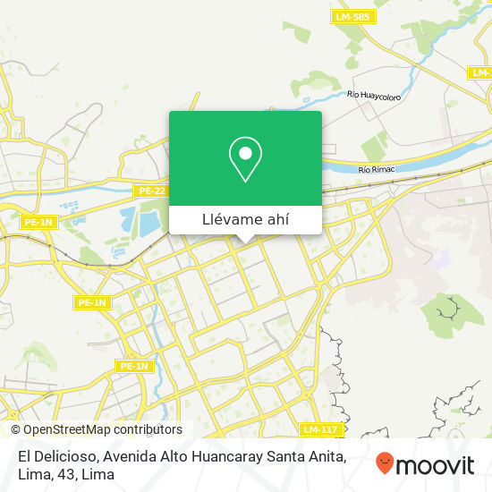 Mapa de El Delicioso, Avenida Alto Huancaray Santa Anita, Lima, 43
