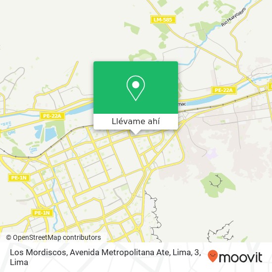 Mapa de Los Mordiscos, Avenida Metropolitana Ate, Lima, 3