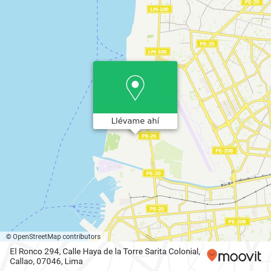 Mapa de El Ronco 294, Calle Haya de la Torre Sarita Colonial, Callao, 07046
