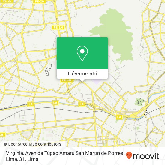 Mapa de Virginia, Avenida Túpac Amaru San Martín de Porres, Lima, 31