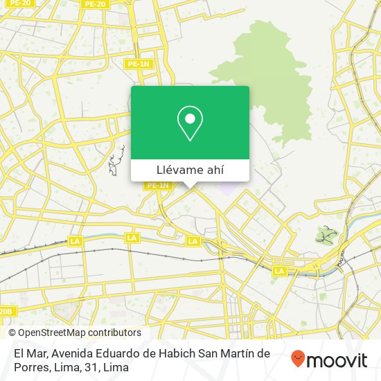 Mapa de El Mar, Avenida Eduardo de Habich San Martín de Porres, Lima, 31