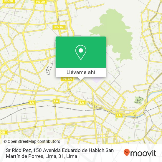 Mapa de Sr Rico Pez, 150 Avenida Eduardo de Habich San Martín de Porres, Lima, 31