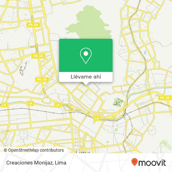 Mapa de Creaciones Monijaz, Avenida Samuel Alcázar Rimac, Lima, 25