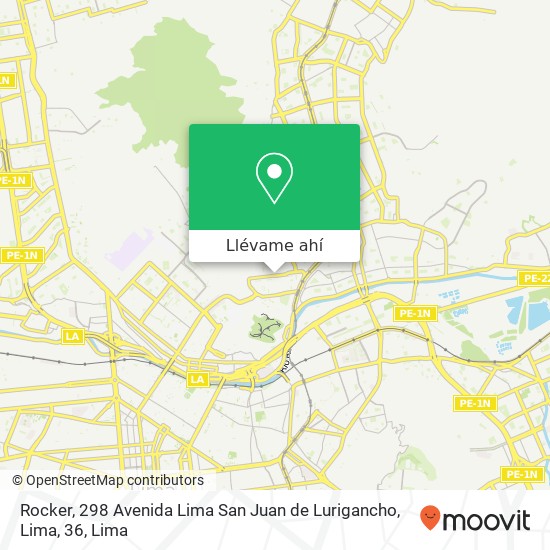 Mapa de Rocker, 298 Avenida Lima San Juan de Lurigancho, Lima, 36