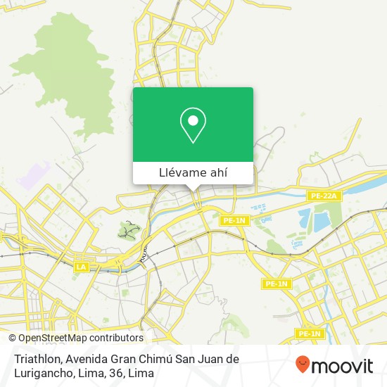 Mapa de Triathlon, Avenida Gran Chimú San Juan de Lurigancho, Lima, 36