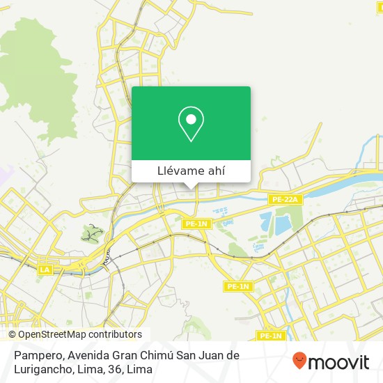 Mapa de Pampero, Avenida Gran Chimú San Juan de Lurigancho, Lima, 36