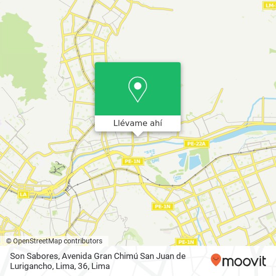 Mapa de Son Sabores, Avenida Gran Chimú San Juan de Lurigancho, Lima, 36