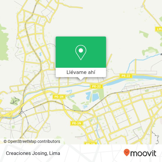 Mapa de Creaciones Josing, Jirón Los Halcones San Juan de Lurigancho, Lima, 36