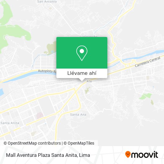 Mapa de Mall Aventura Plaza Santa Anita