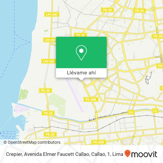 Mapa de Crepier, Avenida Elmer Faucett Callao, Callao, 1
