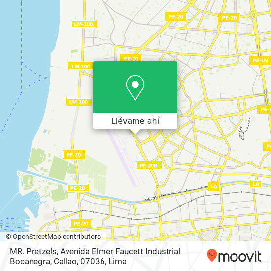 Mapa de MR. Pretzels, Avenida Elmer Faucett Industrial Bocanegra, Callao, 07036