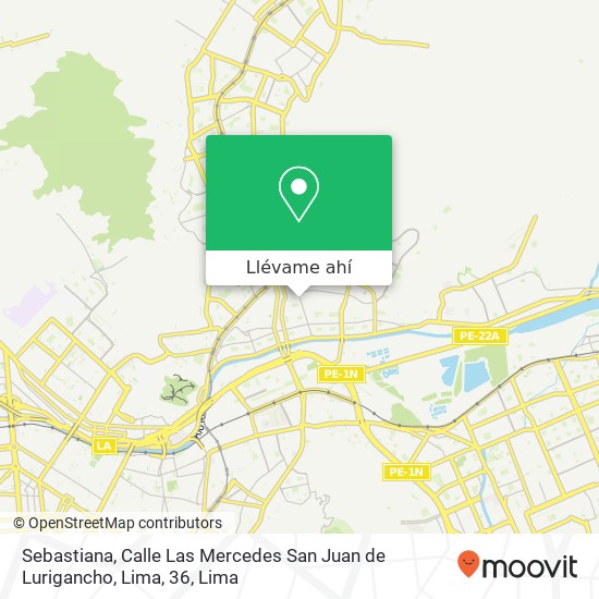 Mapa de Sebastiana, Calle Las Mercedes San Juan de Lurigancho, Lima, 36