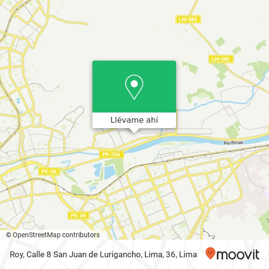 Mapa de Roy, Calle 8 San Juan de Lurigancho, Lima, 36