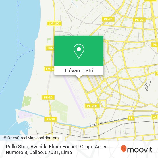 Mapa de Pollo Stop, Avenida Elmer Faucett Grupo Aéreo Número 8, Callao, 07031
