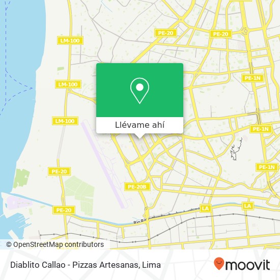 Mapa de Diablito Callao - Pizzas Artesanas, Paseo Franciscanos Ciudad Satelite Santa Rosa, Callao, 07036
