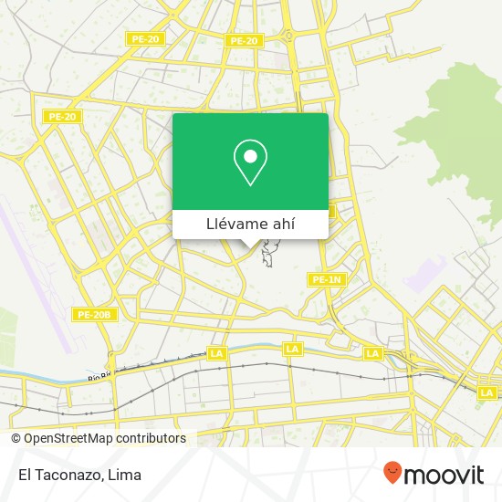 Mapa de El Taconazo, 840 Avenida Germán Aguirre San Martín de Porres, Lima, 31