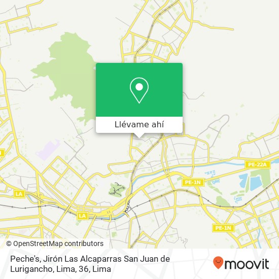 Mapa de Peche's, Jirón Las Alcaparras San Juan de Lurigancho, Lima, 36