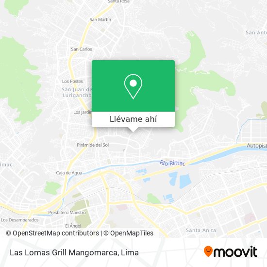 Mapa de Las Lomas Grill Mangomarca