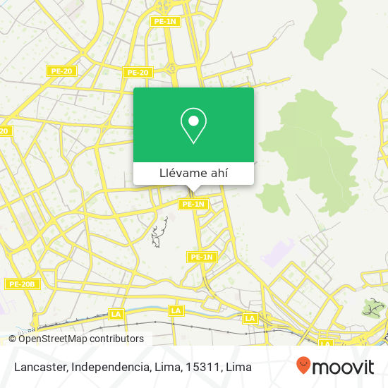 Mapa de Lancaster, Independencia, Lima, 15311