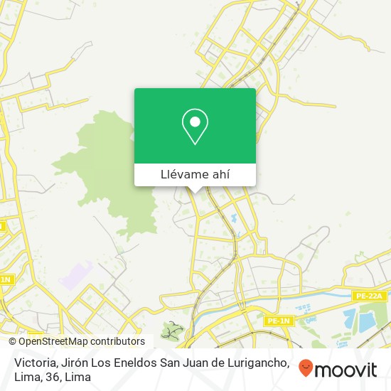 Mapa de Victoria, Jirón Los Eneldos San Juan de Lurigancho, Lima, 36