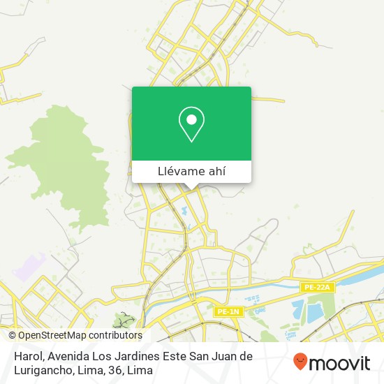Mapa de Harol, Avenida Los Jardines Este San Juan de Lurigancho, Lima, 36
