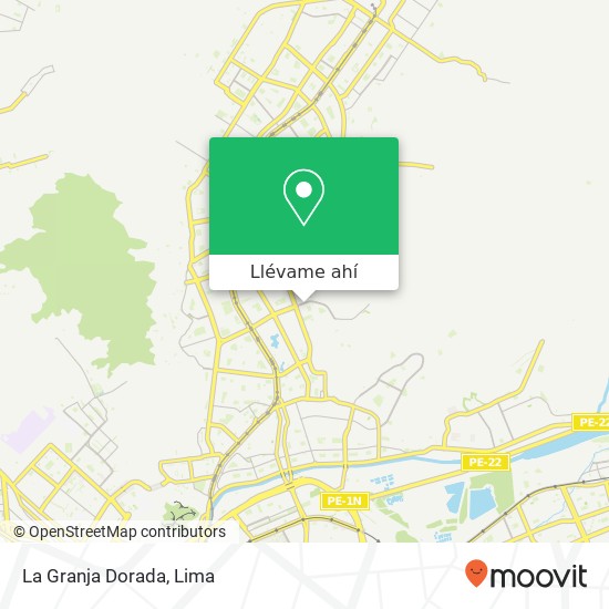 Mapa de La Granja Dorada, 760 Avenida Los Jardines Este San Juan de Lurigancho, Lima, 36