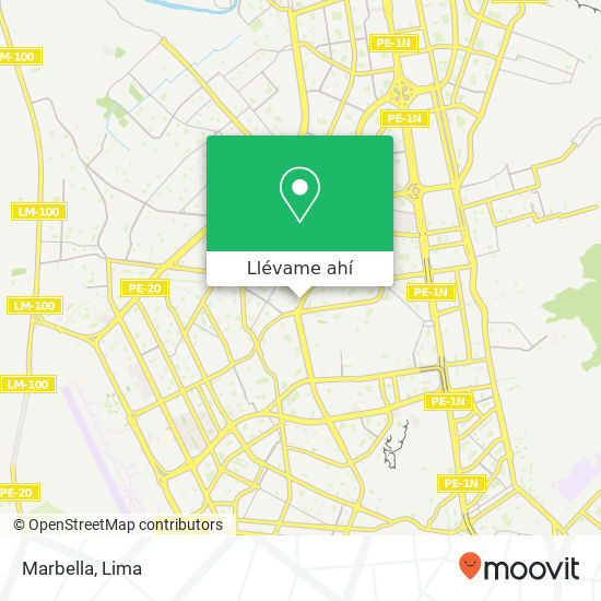 Mapa de Marbella, 3623 Avenida Universitaria Norte San Martín de Porres, Lima, 31