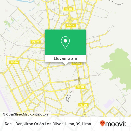 Mapa de Rock' Dan, Jirón Orión Los Olivos, Lima, 39