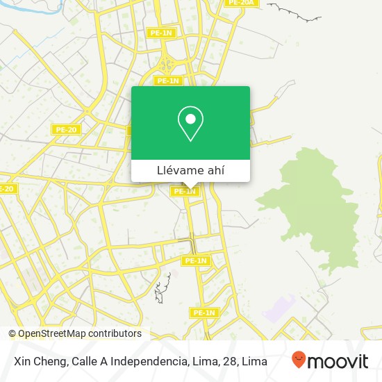 Mapa de Xin Cheng, Calle A Independencia, Lima, 28