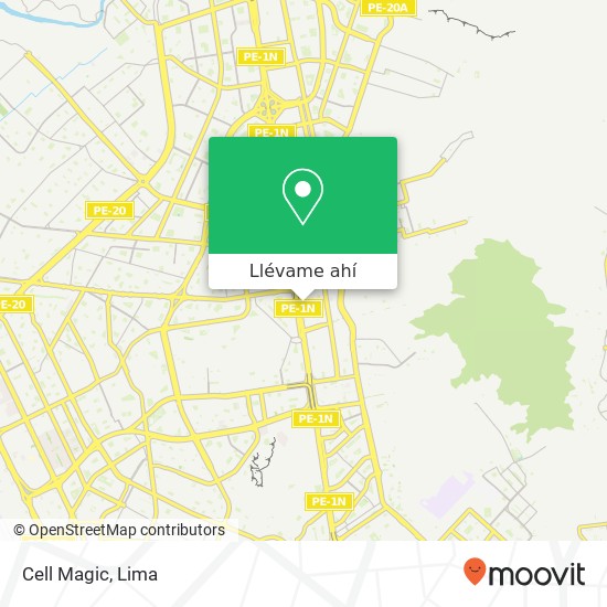 Mapa de Cell Magic, Calle Uno Industrial Panamericana Norte, Independencia, 15311