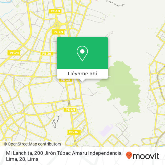 Mapa de Mi Lanchita, 200 Jirón Túpac Amaru Independencia, Lima, 28