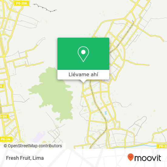 Mapa de Fresh Fruit, 2354 Avenida Canto Grande San Juan de Lurigancho, Lima, 36