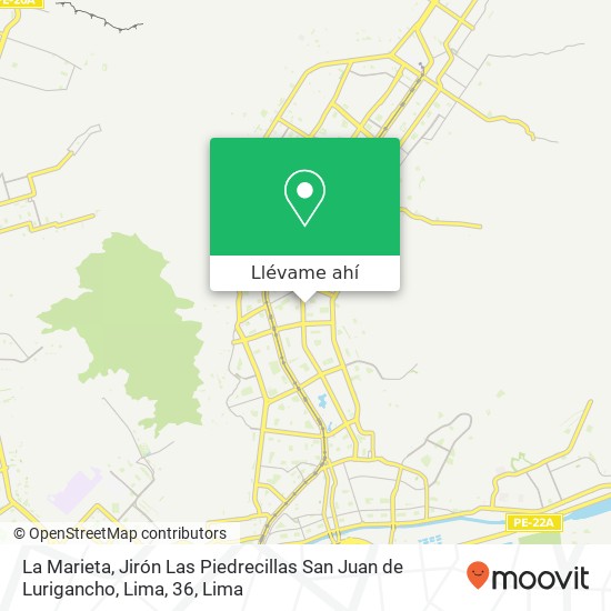 Mapa de La Marieta, Jirón Las Piedrecillas San Juan de Lurigancho, Lima, 36