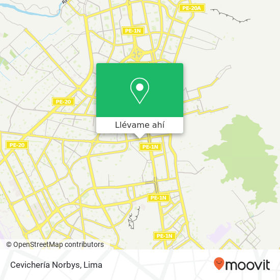 Mapa de Cevichería Norbys, Avenida Carlos A. Izaguirre Magdalena, Los Olivos, 15301
