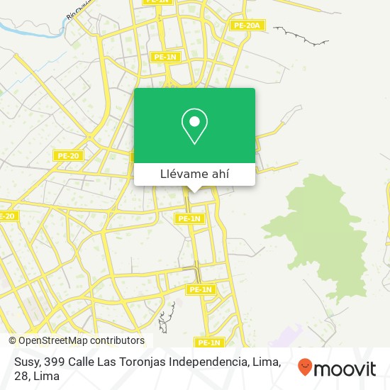 Mapa de Susy, 399 Calle Las Toronjas Independencia, Lima, 28