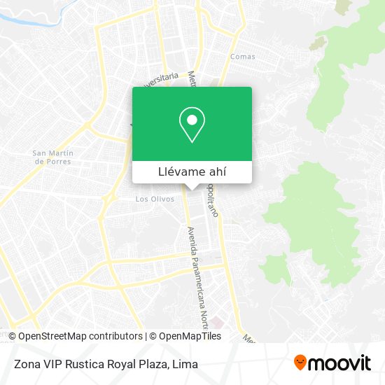 Mapa de Zona VIP Rustica Royal Plaza