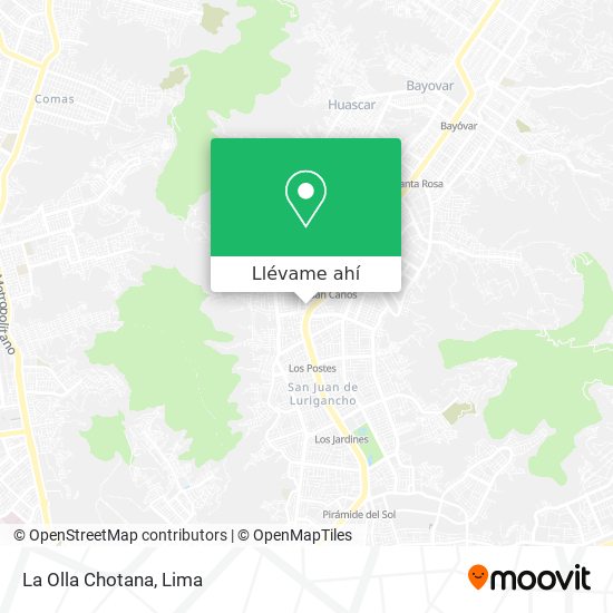 Mapa de La Olla Chotana