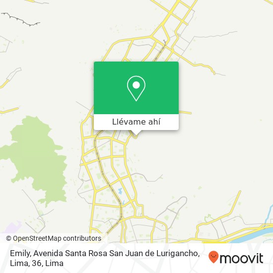 Mapa de Emily, Avenida Santa Rosa San Juan de Lurigancho, Lima, 36